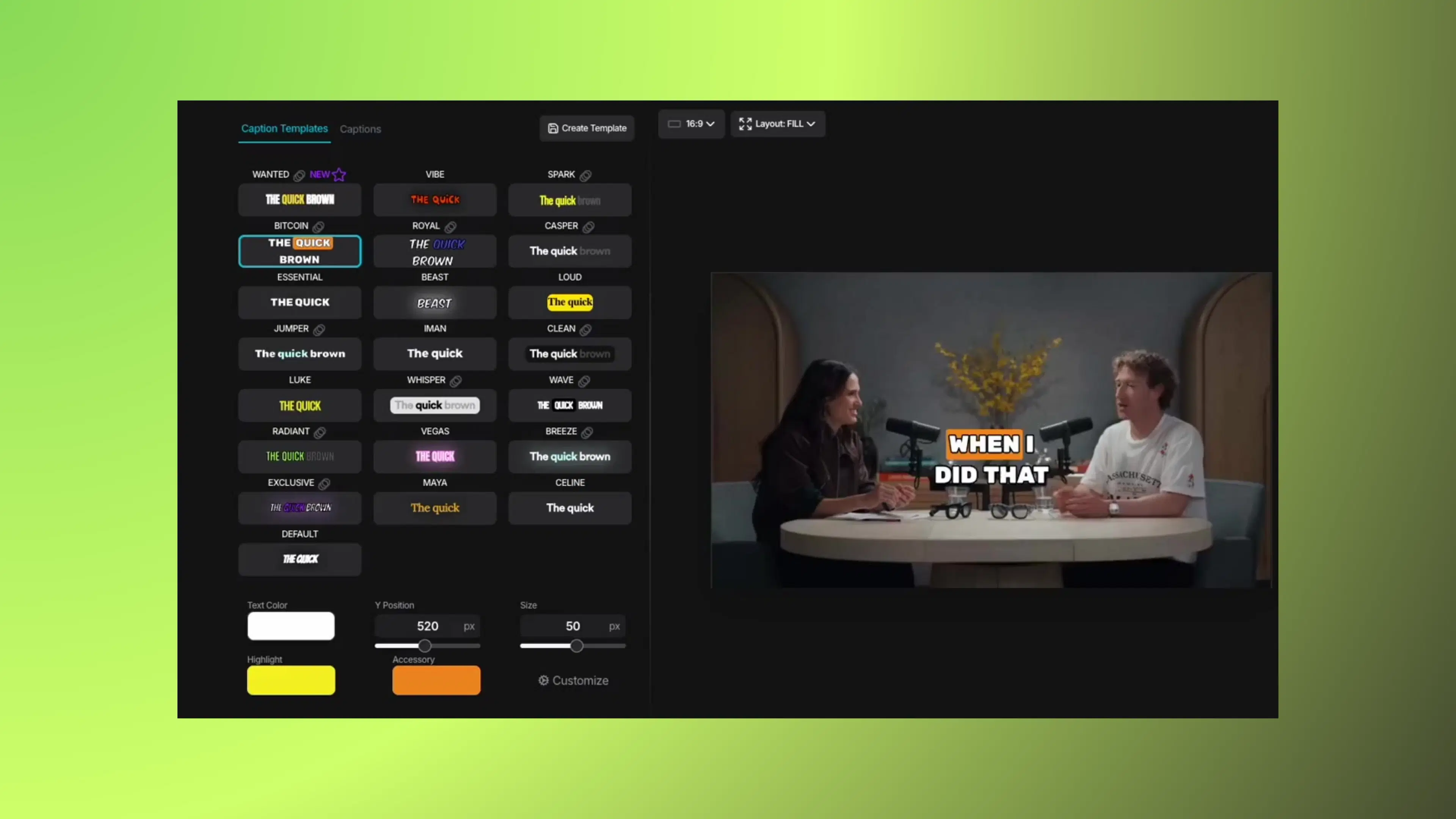 The Most Customizable AI Captions